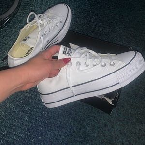 Platform Converse in White. Never Worn.